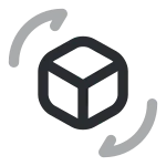 3d Rotate SVG Icon